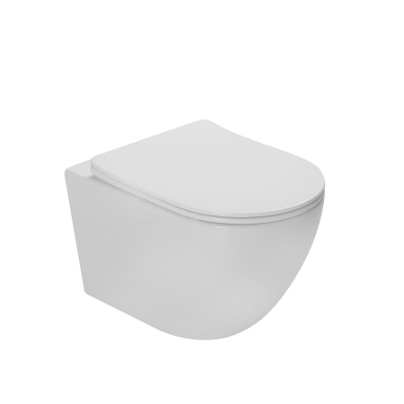 Унитаз подвесной безободковый Vincea Globo VT1-14ST Торнадо, ультратонкое сиденье микролифт