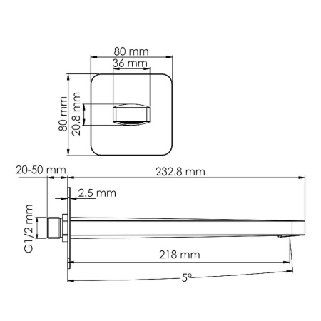 Излив для смесителя WasserKRAFT Weida A270