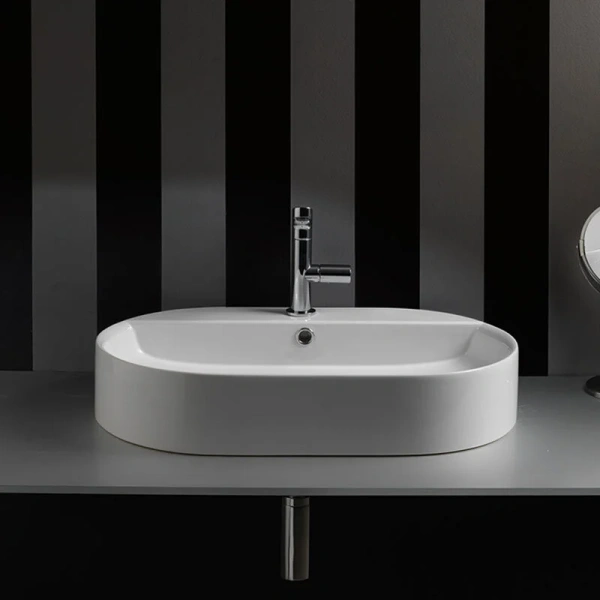 Раковина накладная (65х40) Kerasan Ciotola 028501*1 белый