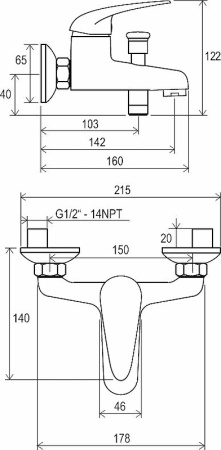 Комплект смесителей Ravak Suzan Set SN 70508018