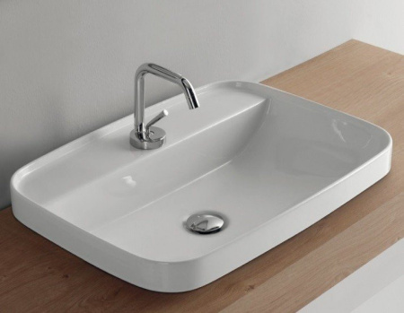 Раковина накладная (60х43) Kerasan Tribeca 514201*1 белый глянец