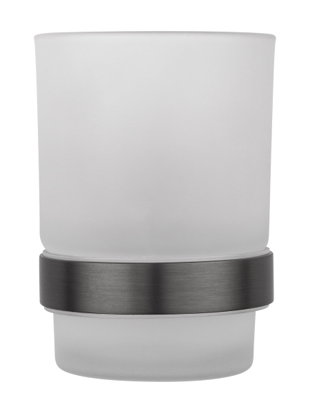 Стакан для зубных щеток с держателем WONZON & WOGHAND GRAFFITY, темный графит WW-9321-BGM