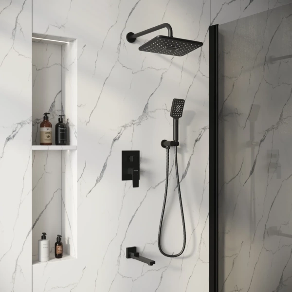 Душевая система скрытого монтажа Grossman Classic 501.K35.04.210 черный матовый