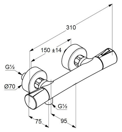 Смеситель для душа KLUDI Zenta SL 351003938