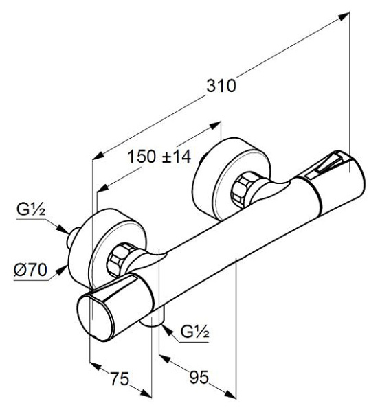 Смеситель для душа KLUDI Zenta SL 351003938