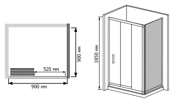 Душевой угол RGW CL-30 (RGW CL-11+RGW Z-12) 04093099-11