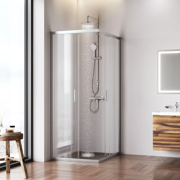 Душевой уголок (100х80) Am.Pm Gem W90G-403-100280-MT хром матовый