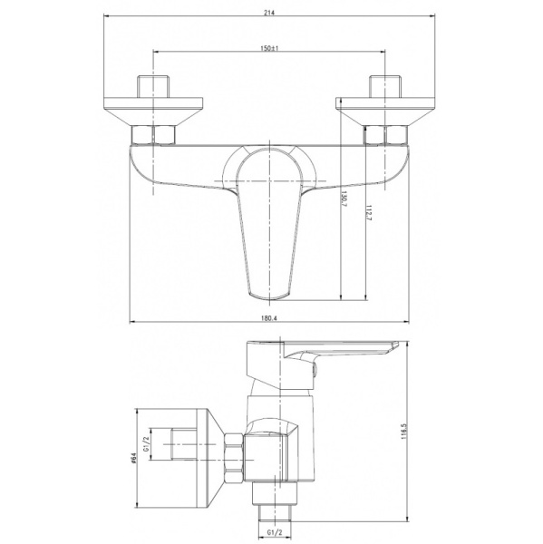 Смеситель для душа Cersanit VERO 63062 Смеситель для душа Cersanit VERO 63062