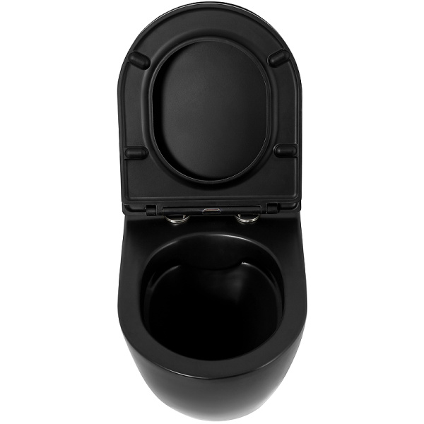 Унитаз подвесной безободковый BelBagno COLORATO BB062CHR-MB/BB062SC-MB