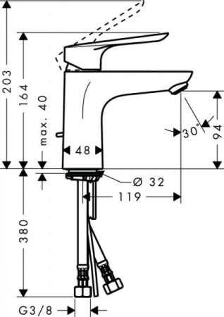 Смеситель для раковины Hansgrohe Logis-Е 71165000