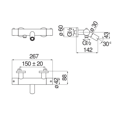 Термостат для ванны Nobili VE125010/1FLP