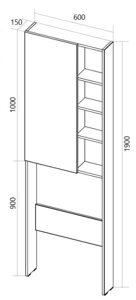 Шкаф 1Marka Gaula 60Н У92548