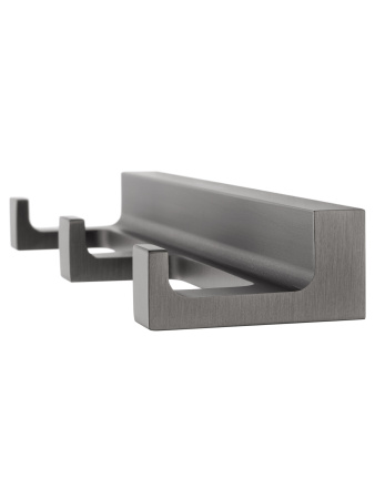 Вешалка с 3 крючками для ванной WONZON & WOGHAND ECLIPSE, темный графит WW-9135-GM