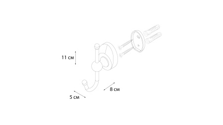 Крючок FIXSEN Europa одинарный FX-21805A
