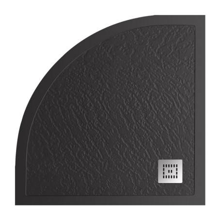 Поддон из искусственного мрамора BelBagno TRAY-MR-UNO-R-90-550-35-NERO