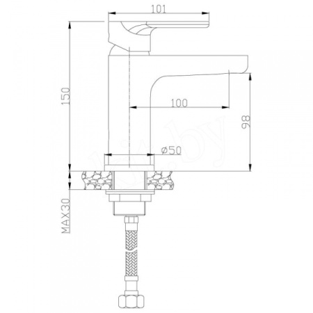 Смеситель для раковины Rossinka RS33 (RS33-11U)