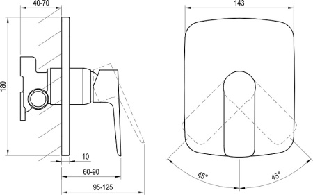 Смеситель для душа Ravak Classic CL 066.00 X070089