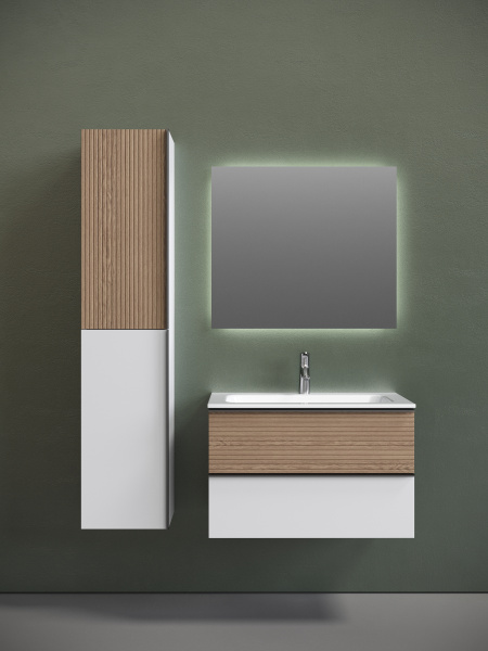 Тумба под раковину Sancos  Delta DL80W дуб светлый