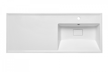Раковина Aquaton Лайн 1A72083KLF010, 120 см, литьевой мрамор, правая, белая