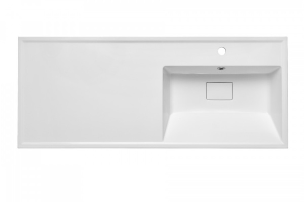 Раковина Aquaton Лайн 1A72083KLF010, 120 см, литьевой мрамор, правая, белая