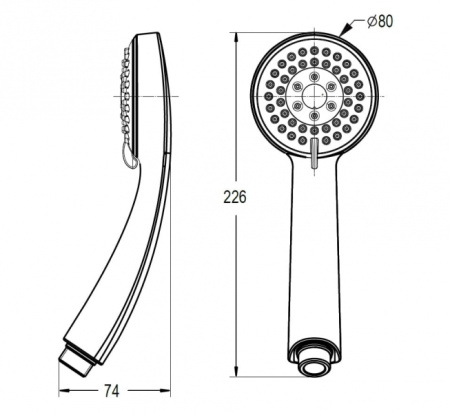 Душевая лейка Vidima Сева Джет BA184AA