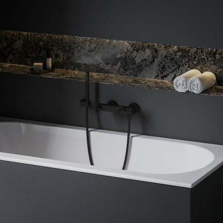Смеситель для ванны Ravak Eleganta EL 022.20BLM X070293 черный матовый