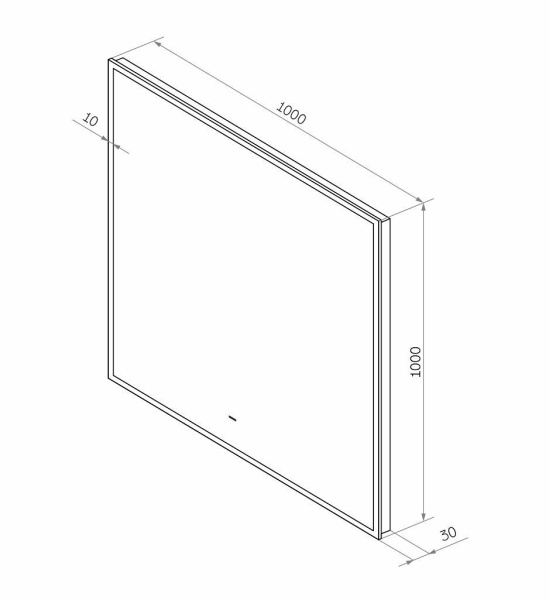 Зеркало с подсветкой Art&Max Sorrento AM-Sor-1000-1000-DS-F