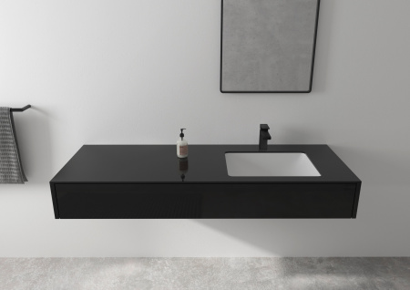 Смеситель для раковины без донного клапана Hansgrohe Vernis Shape 71569670 черный матовый