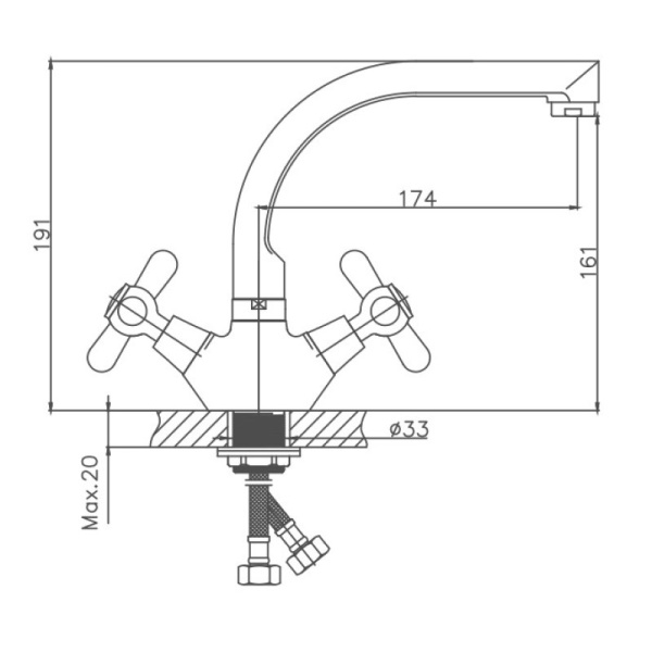 Смеситель для кухни Cron CN4625 Смеситель для кухни Cron CN4625