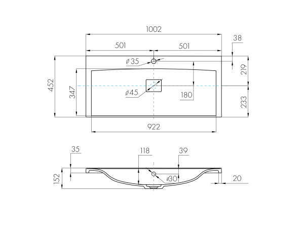 Раковина Aquaton Айрис M 1000 белая 1A73273KAG010