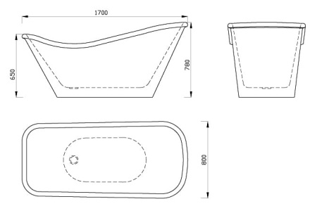 Акриловая ванна Gemy G9231 (170x80)