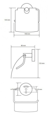 Держатель для туалетной бумаги с крышкой  Bemeta White 104112014
