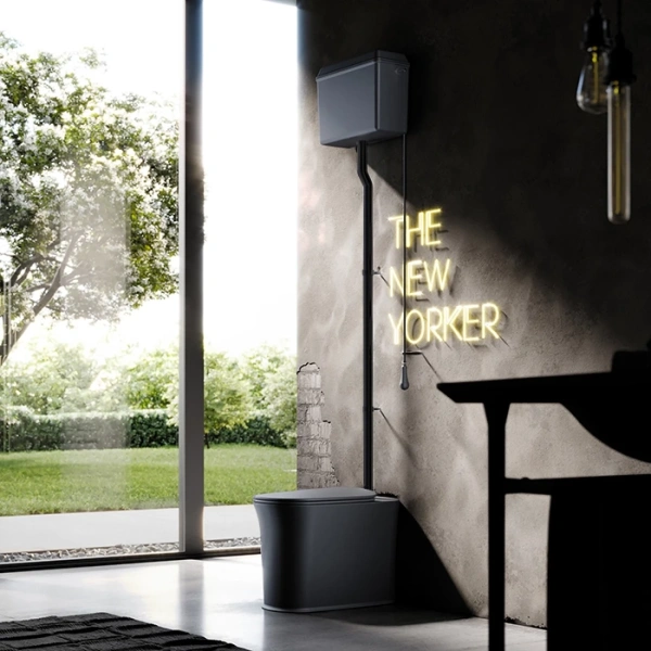 Сиденье для унитаза Kerasan The New Yorker 569131 с микролифтом, черный матовый