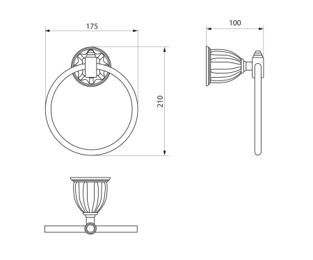 Полотенцедержатель кольцо RUSH Socotra ST12510
