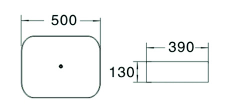 Раковина накладная (50х40) SantiLine SL-1051