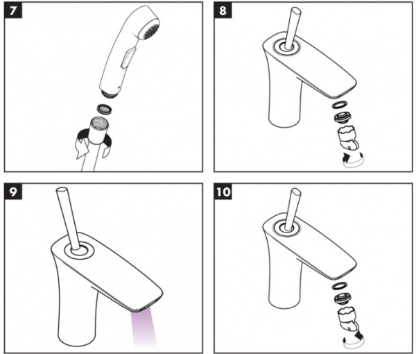 Смесить для раковины с гигиеническим душем Hansgrohe PuraVida 15275400