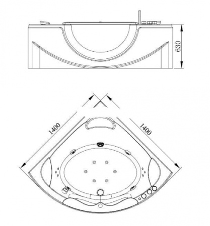 Ванна Orans Bath gidro BT-65103A