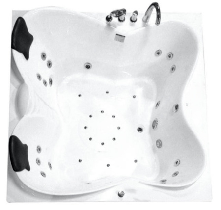 Акриловая ванна (187х187) Gemy G9089 K L с гидромассажем, левая