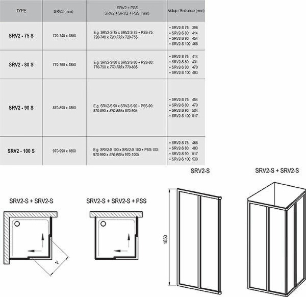 Душевая дверь Ravak Supernova SRV2-80 S 14V40102ZG