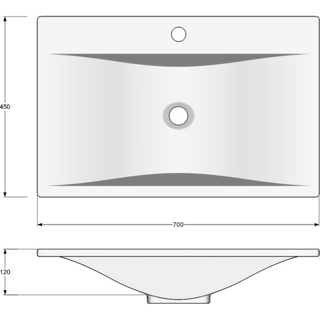 Раковина (70х45) Madera Pulsus 70 4627173210485