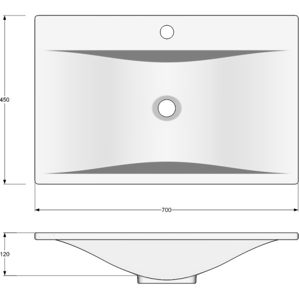 Раковина (70х45) Madera Pulsus 70 4627173210485