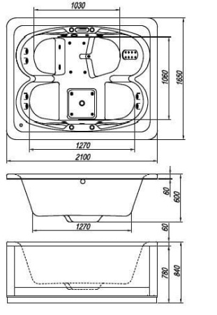 Фронтальная панель для ванны Kolpa-San Manon 210
