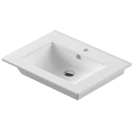 Полувстраиваемая  раковина RAVAL Quadro  QDR75SLWB01
