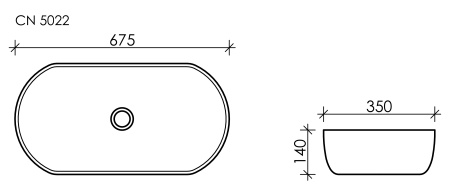 Раковина накладная (67,5х35) Ceramica Nova ELEMENT CN5022