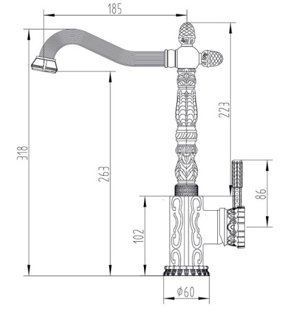 Cмеситель для кухни Zorg A 117K-BR