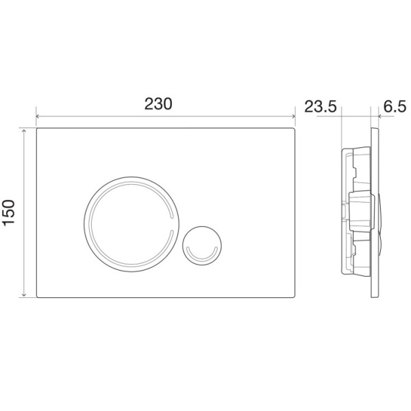 Кнопка смыва BelBagno SFERA BB017-SR-NERO.M, черный матовый Tocco Morbido