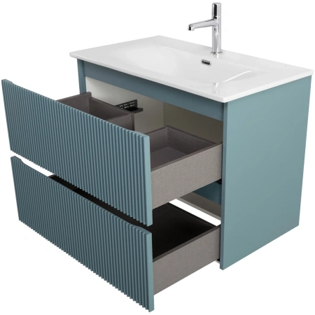 Тумба под раковину 70 BelBagno Uno UNO-MINI-700-2C-SO-AO голубой матовый, без раковины
