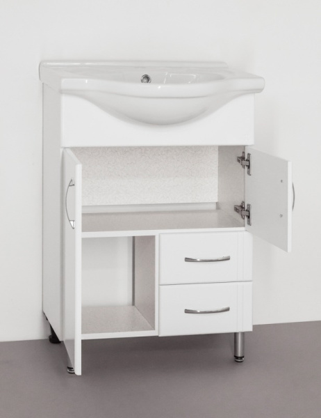 Тумба под раковину напольная Style Line Эко Стандарт 60 ЛС-00000103 белый