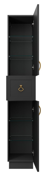 Пенал Misty Амбра 35  черный П-Амб050-021П правый