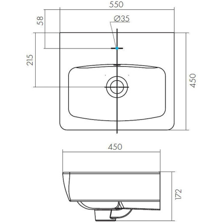 Тумба с раковиной Aquaton Кантри 55 1A2576K0AHB20